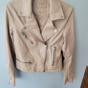 S  MAC & JAC LIGHT CREAM COLOR LEATHER JACKET!! NWOT